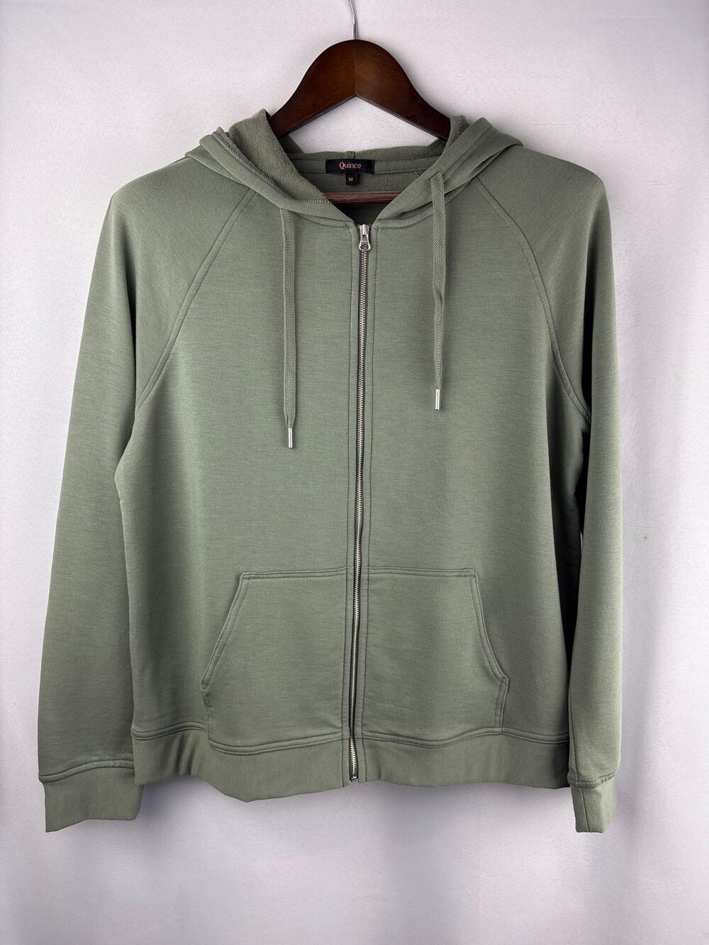 Women’s Quince Medium Olive Green Zip Hoodie